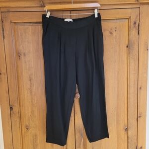 Black Elastic-Waist Trousers